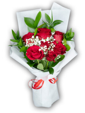 RED ROSE BQT(6 ROSES)