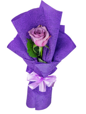 PURPLE ROSE BQT (1 ROSE)