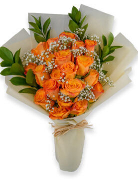 ORANGE ROSE BQT (20 nos)