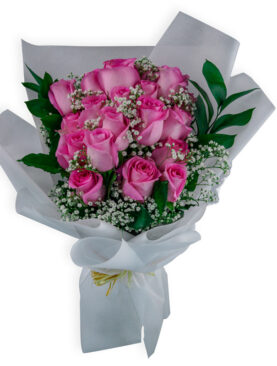 PINK ROSE BQT (20 ROSES)