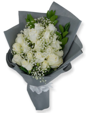 20 WHITE ROSES