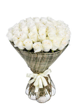 50 WHITE ROSES